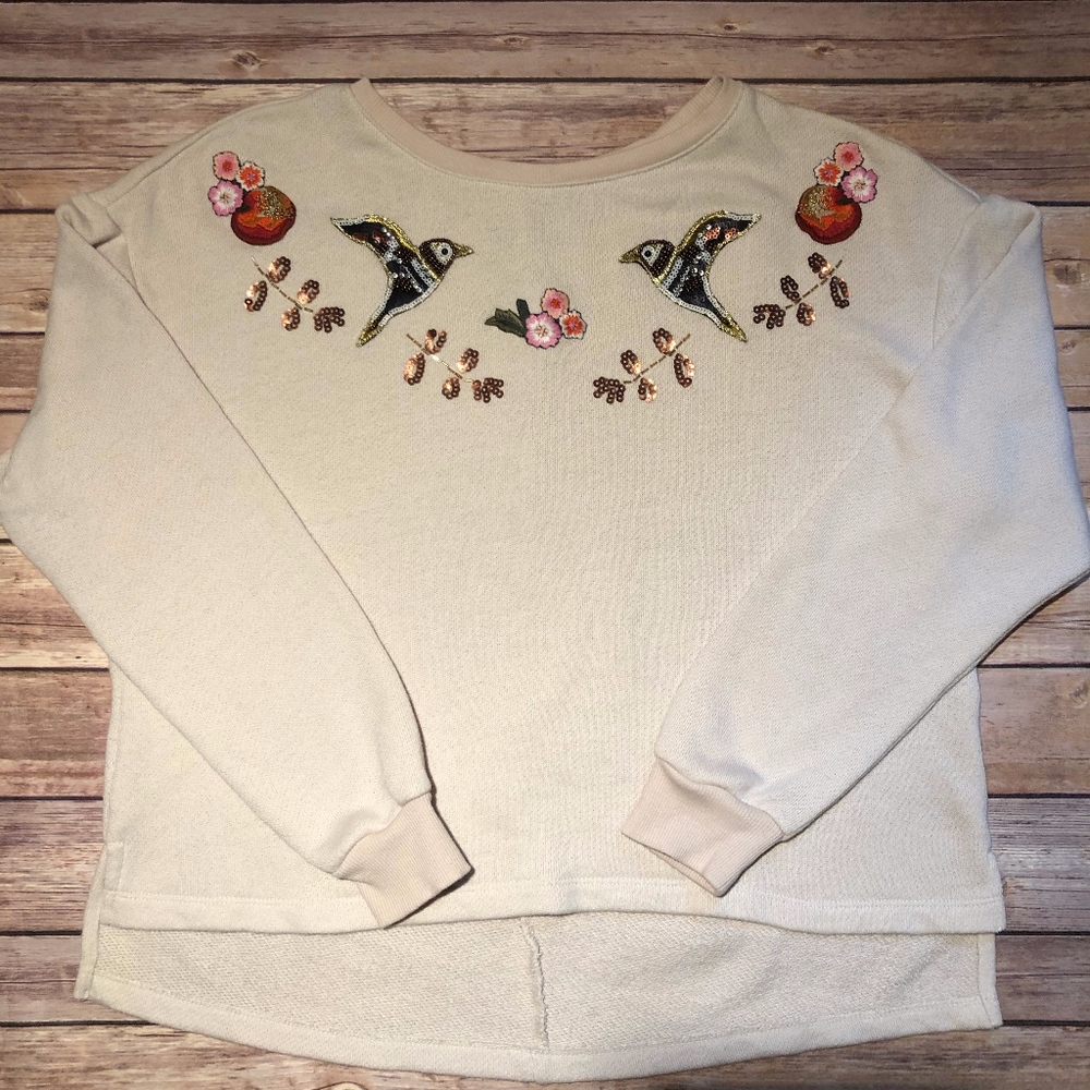 LC Lauren Conrad Disney Beaded Bird Floral Hi-Lo